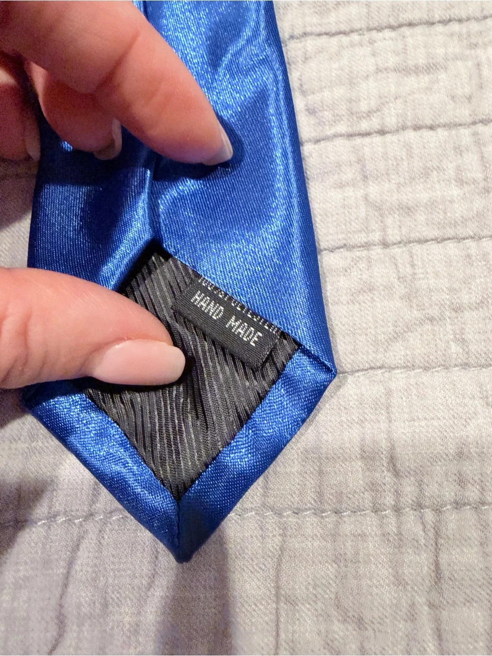Source Unknown Bright Blue Pre-Tied Satin Neck Tie